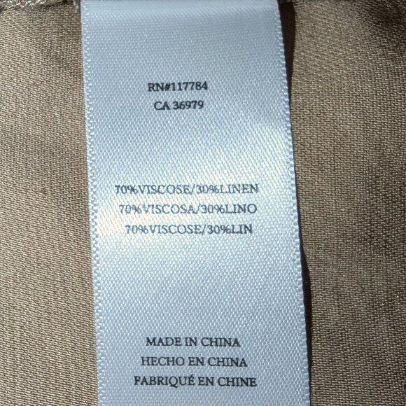 NWT Rails | Ellasandra Linen-Blend Tan Cocktail Dress Midi Length | Size Small - Picture 13 of 16